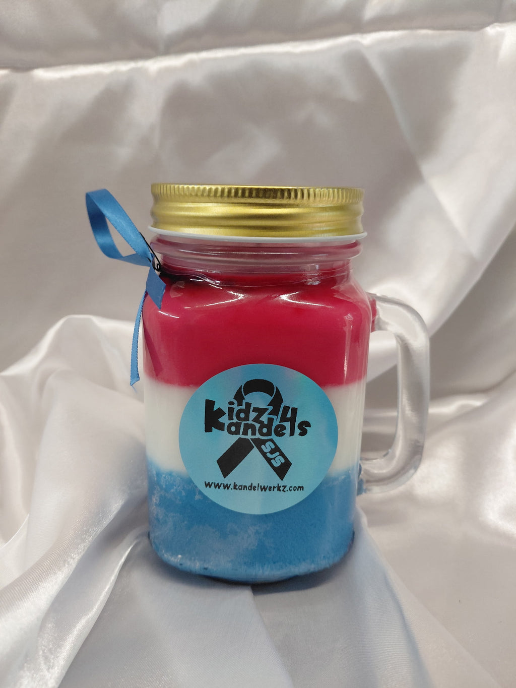 16oz Handmade scented kandel in a re-usable mug.